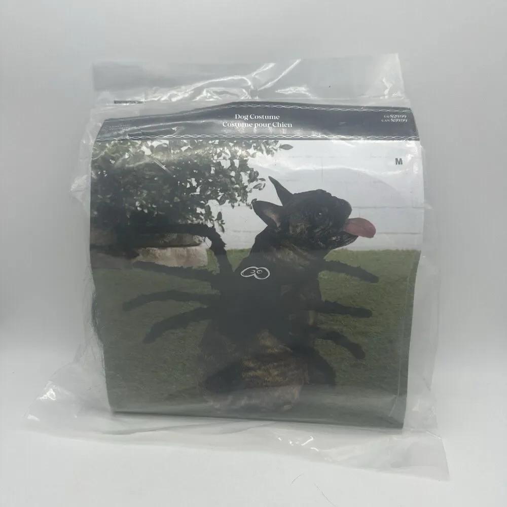 New Halloween Dog Costume Spider Bug Black Size Medium Sealed
